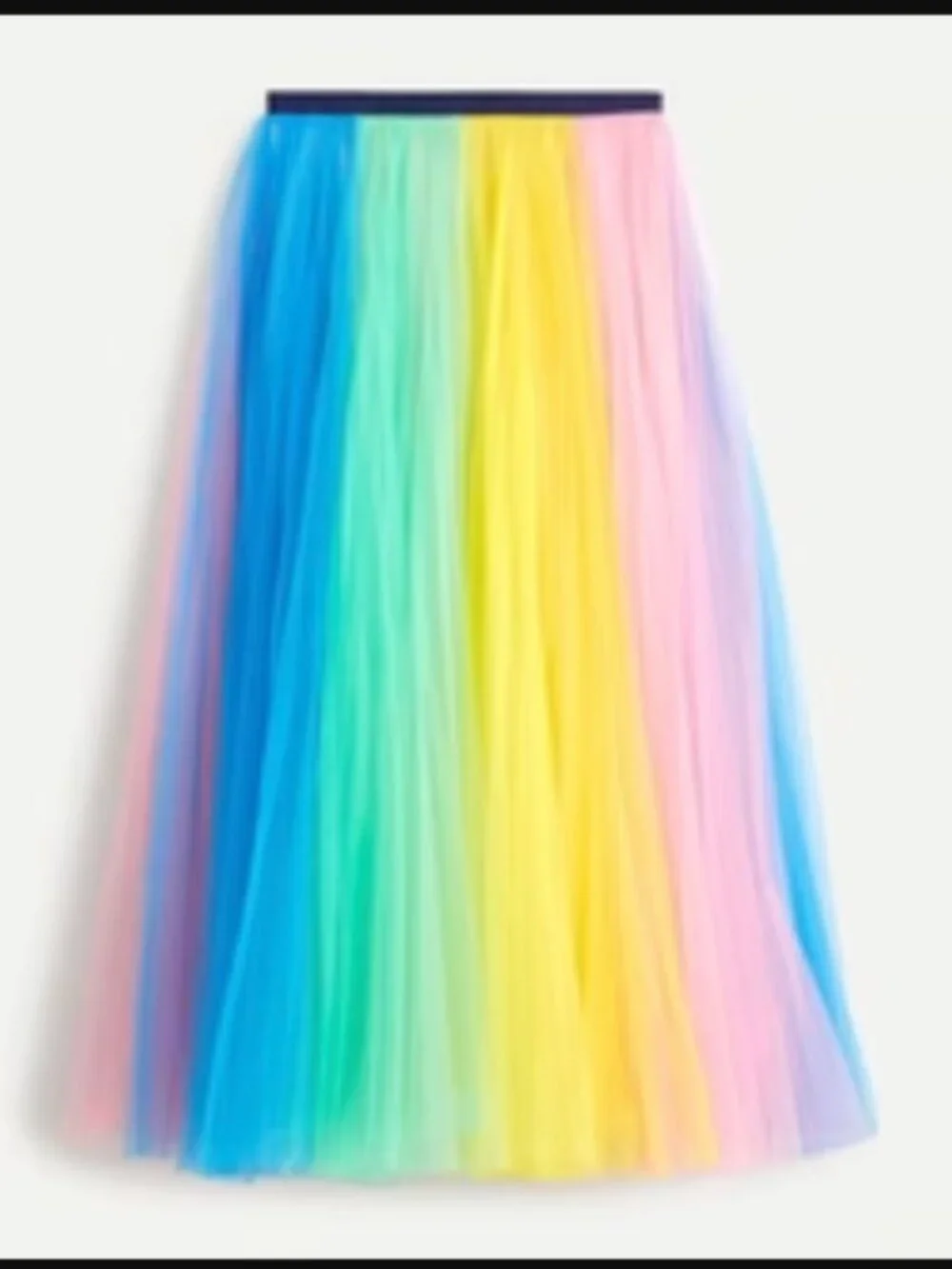 J. Crew Tulle ball skirt rainbow multi 2 - Picture 2 of 10